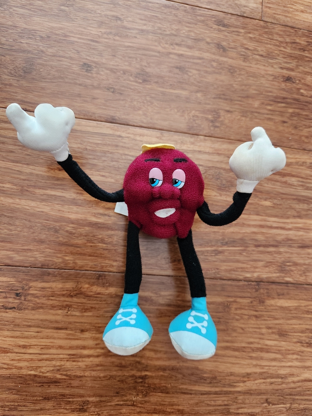 Vintage 1988 California Raisin Bendable Figurine Toy Applause Plush Collectible